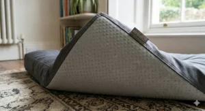 Underside of a dog crate pad featuring a non-slip rubberised grip.