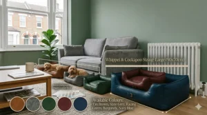 Showcase of available British-inspired colours including Racing Green, Slate Grey, Navy Blue, and Burgundy.