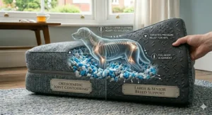 Alt text for image 7: A conceptual illustration showing airflow through the shredded memory foam filling to regulate temperature for a comfortable sleep.
