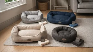 A selection of different sizes and colours available in our washable puppy bed collection.